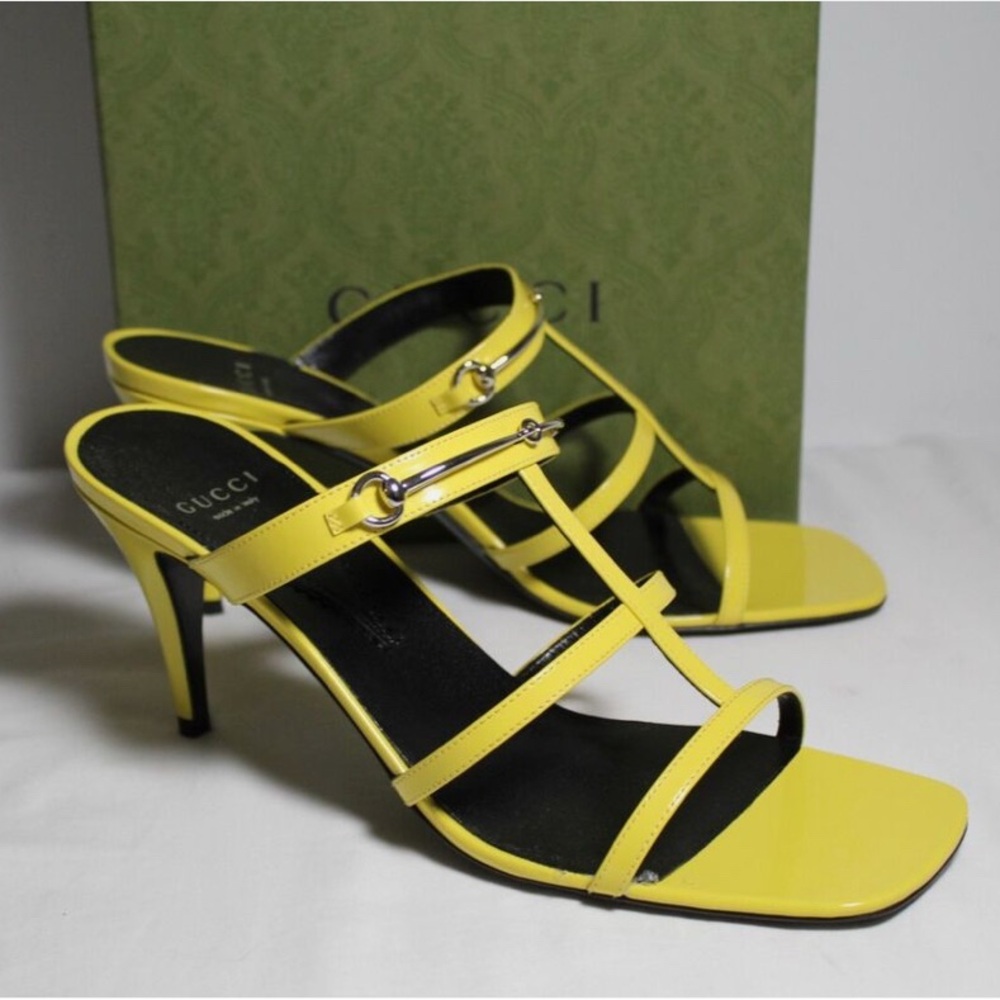 Gucci Women's GG Slim Horsebit Heel Sandals